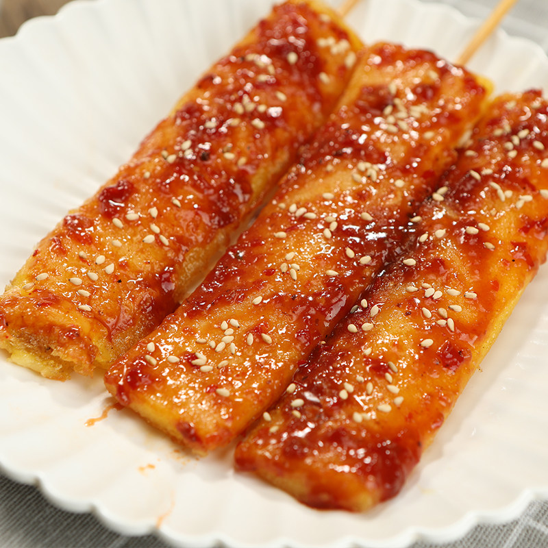 年糕口福脆皮20支网红半成品小吃韩式烧烤商用年糕