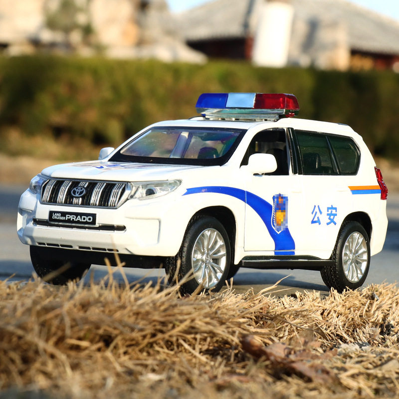彩珀回力越野金属汽车玩具声光模型合金警车车模