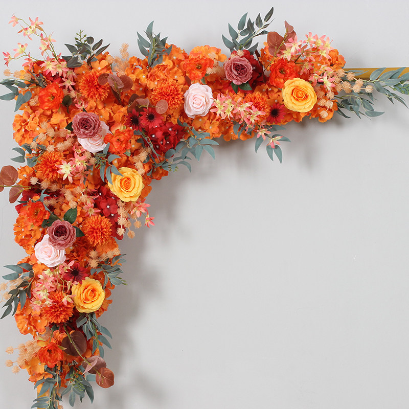 花排新款婚礼三角花艺婚庆布置背景仪式拍照婚庆绢花