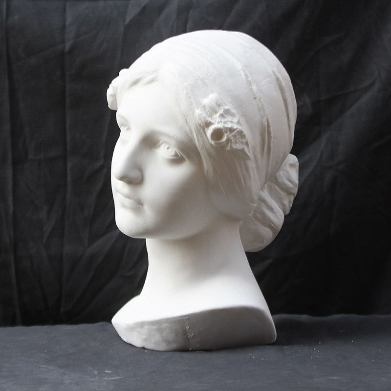 h30cm少女石膏头像素描写生美术教具模型人物石膏像
