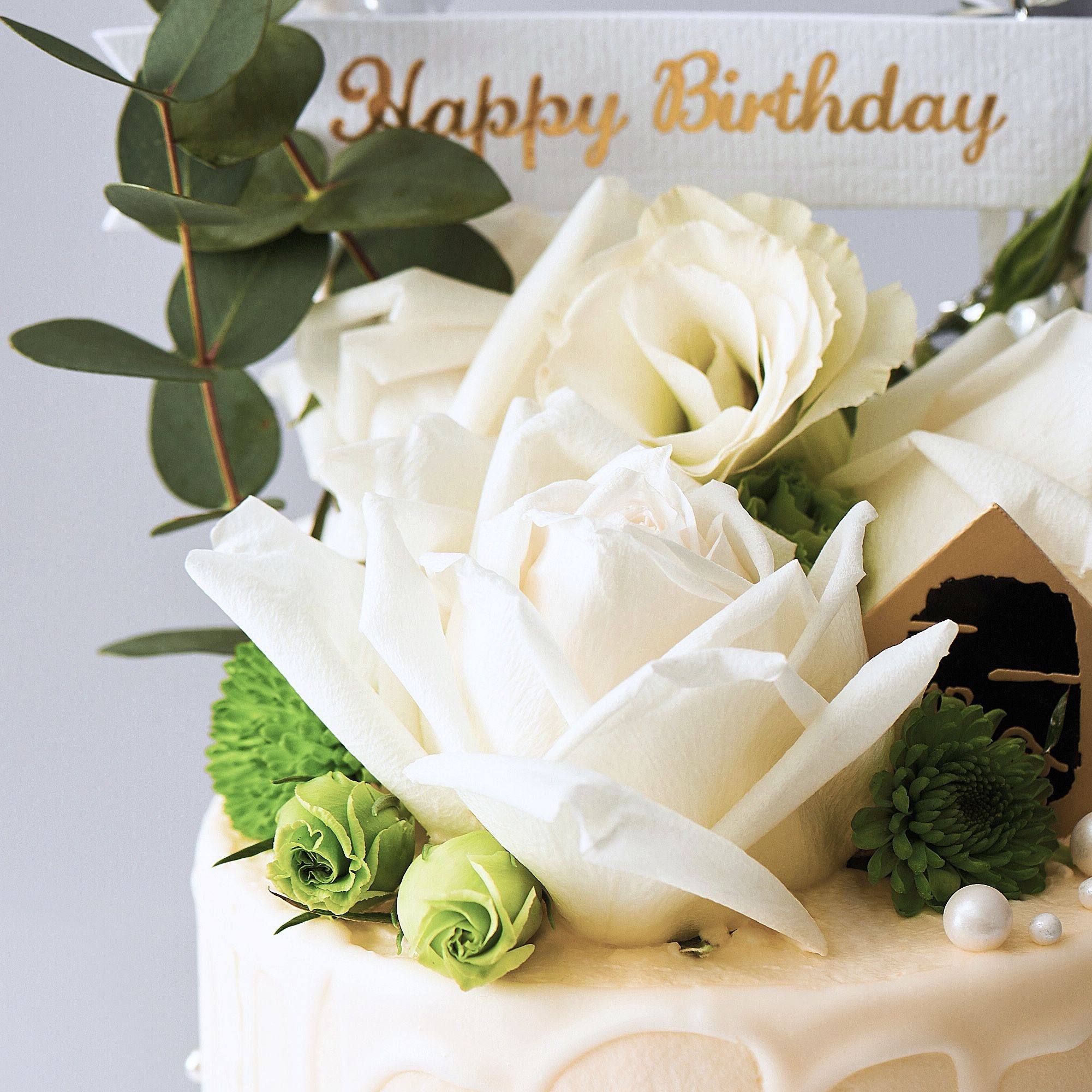 ins网红小清新女王鲜花生日蛋糕抖音红书成都郫县新鲜蛋糕