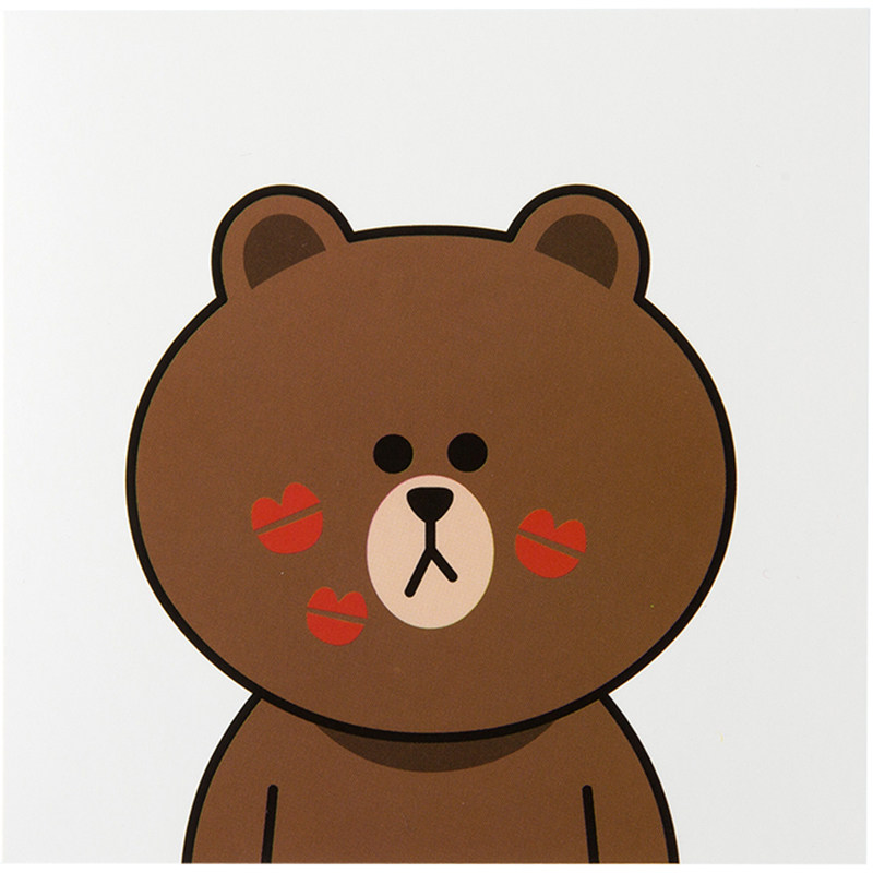 韩国采购line friends布朗熊可妮丘可卡片贺卡生日卡节日祝福礼物