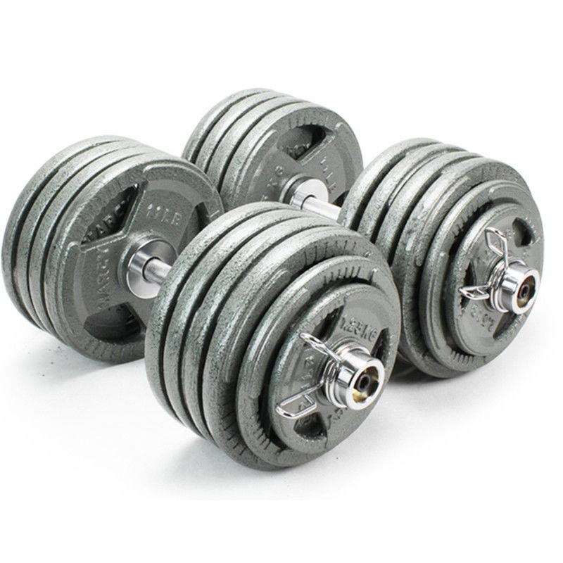 哑铃烤漆大孔5cm奥杆60kg80公斤100kg杠铃组合哑铃