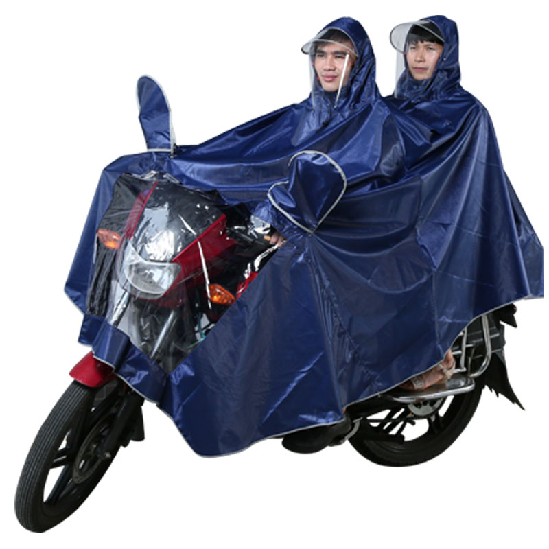 特大号加厚加大骑行防水双人150男装单双人雨衣摩托车雨披