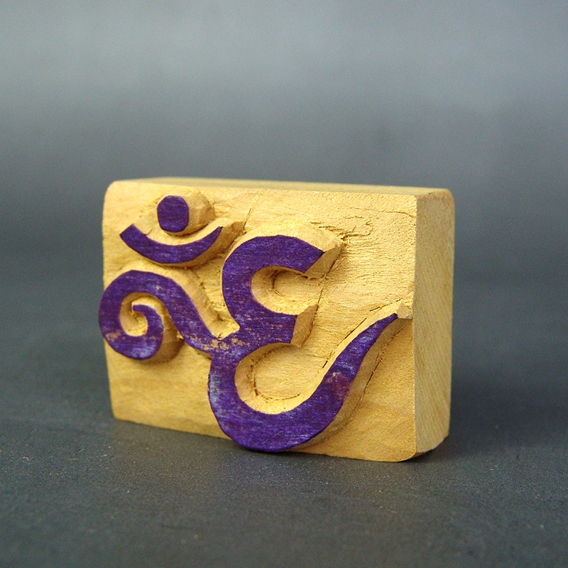 vanare瓦纳印度硬木印章吉祥图案om天眼个性成品印章