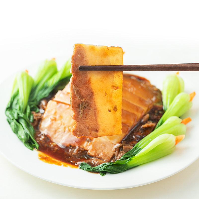 齐善加热人造素菜肉斋家素佛家即食扣肉素食豆腐干