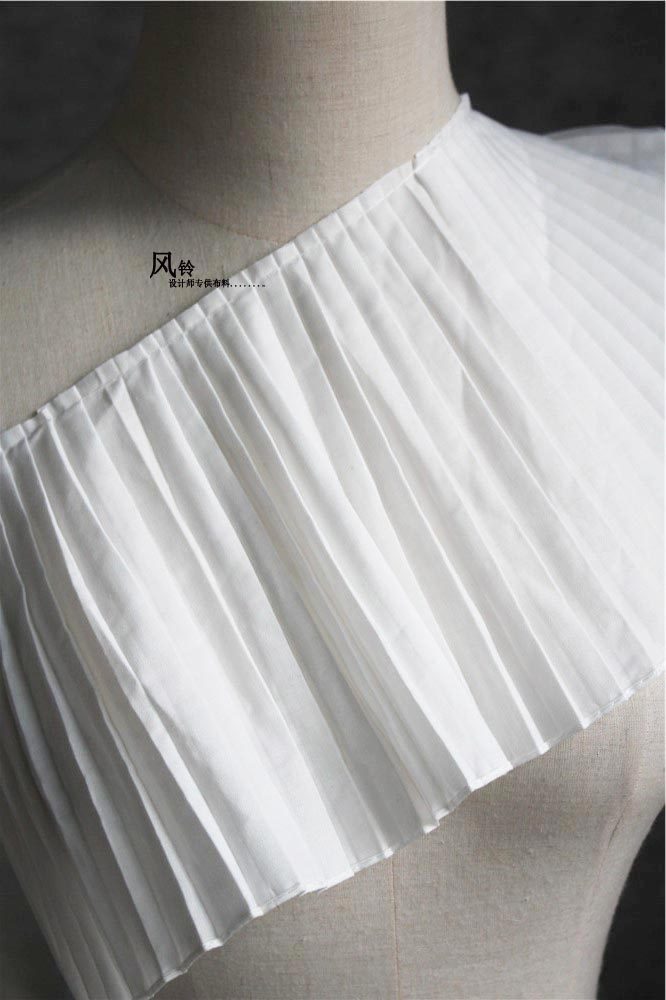 原创压褶扇形肌理荷叶面料褶皱礼服立体体大海绵垫