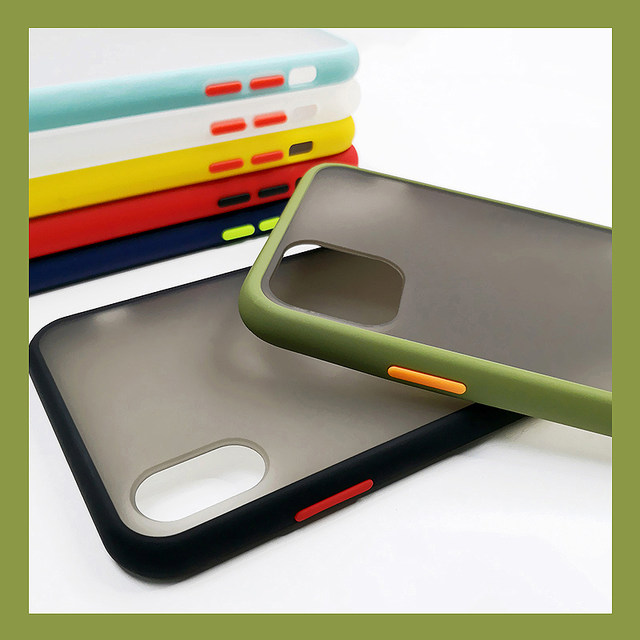 Contrasting border iPhone11ProMax frosted translucent phone case Apple XR/7/8plus hard shell simple Contrasting border iPhone11ProMax frosted translucent phone case Apple XR/7/8plus hard shell simple