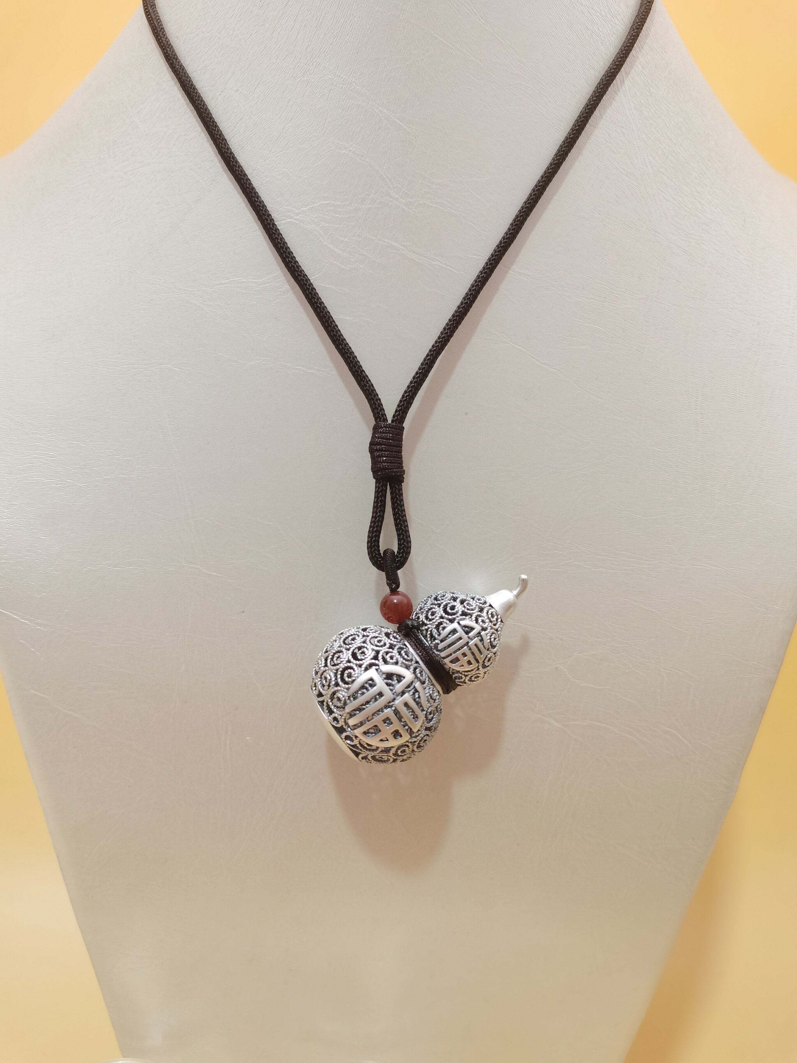 葫芦纯银镂空吊坠足银银饰手工掐丝复古工艺项坠