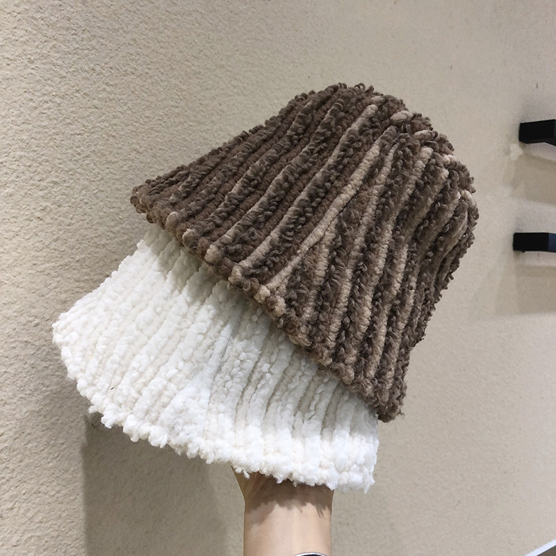 韩国保暖厚日小众水筒帽子子女休闲百搭青年帽子