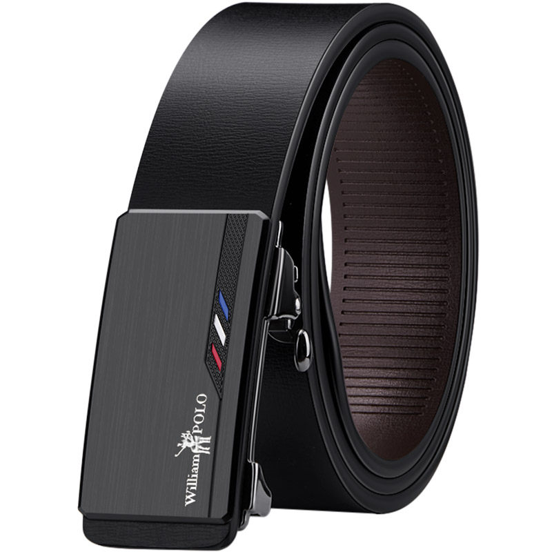 保罗商务牛皮尚纯年时中青年中青休闲腰带皮带腰带