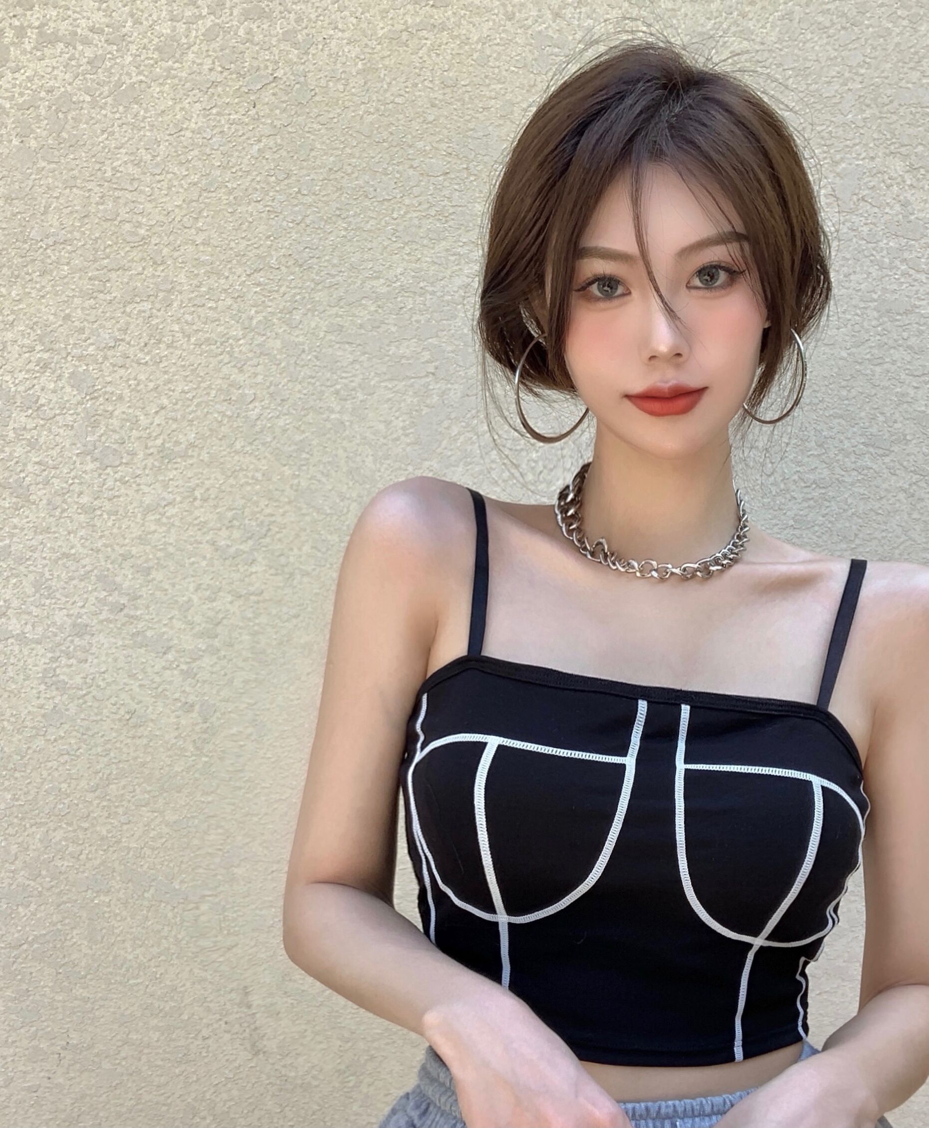 韩版带胸xxs背心吊带女生矮个内搭小个子xs背心吊带