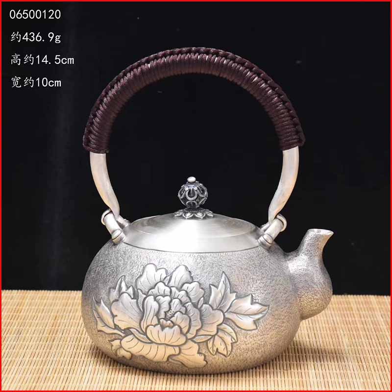 银壶足银烧水壶茶具手工手工制制作提梁水壶茶壶茶壶