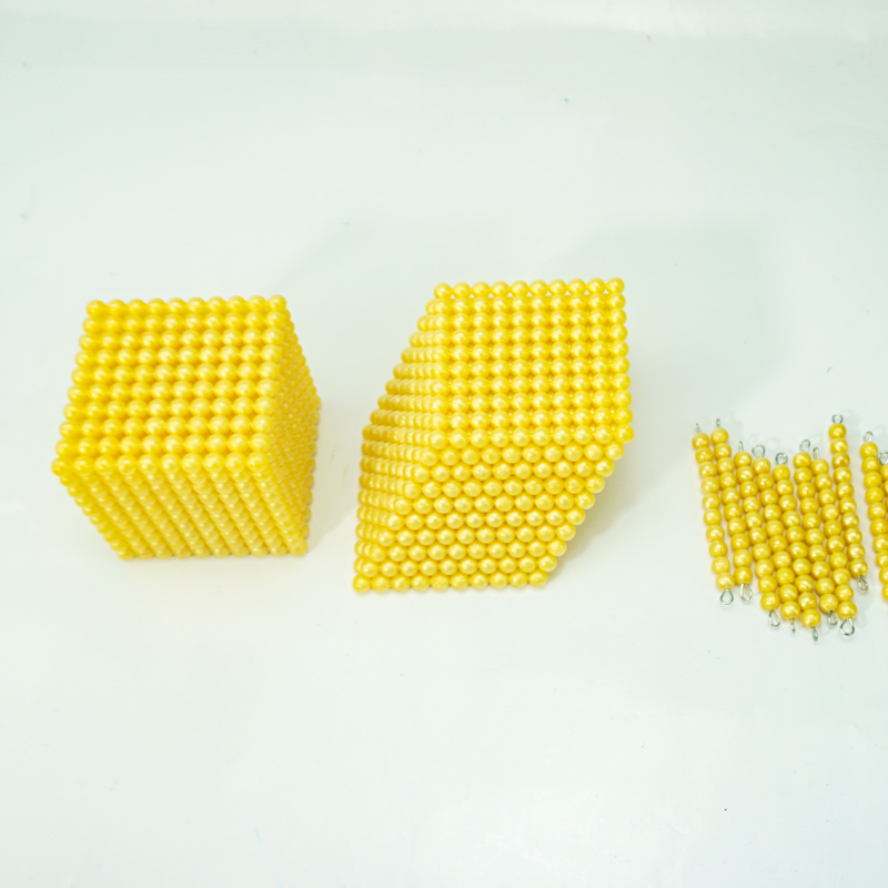 蒙氏数学教具十进制银行游戏蒙特梭利十进位金色其它早教玩具类