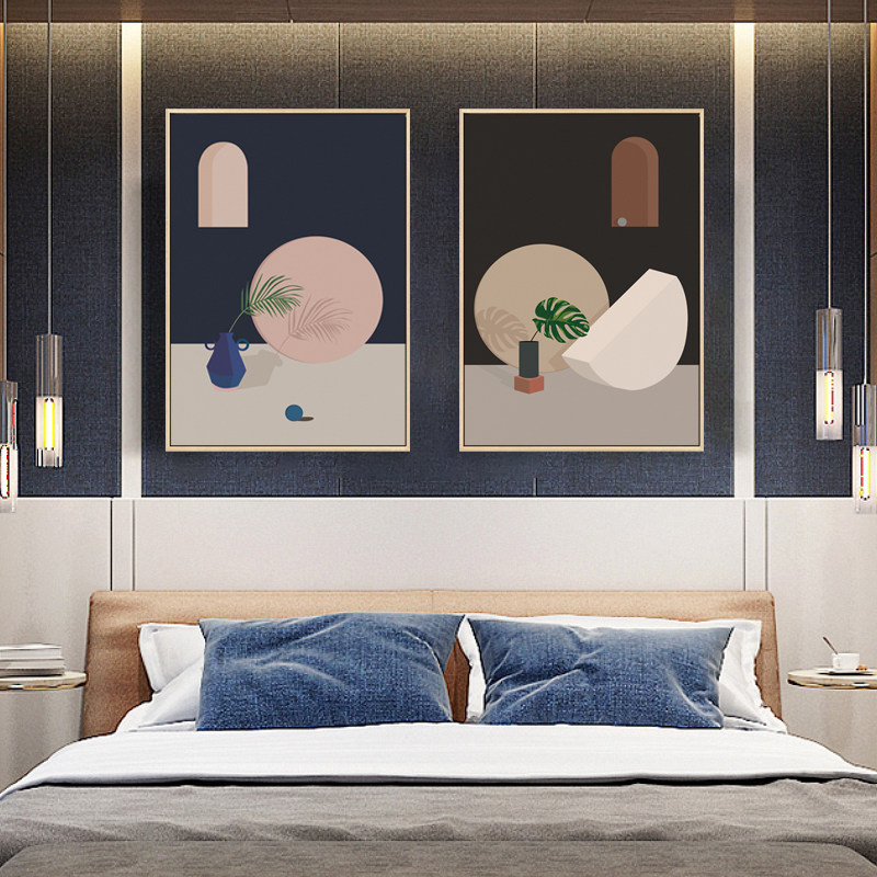 客厅沙发莫兰兰迪装饰画餐厅现代简约挂画玄关艺术现代装饰画