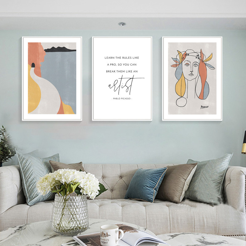 抽象风景装饰画客厅背景墙温馨卧室床头挂画餐厅现代装饰画