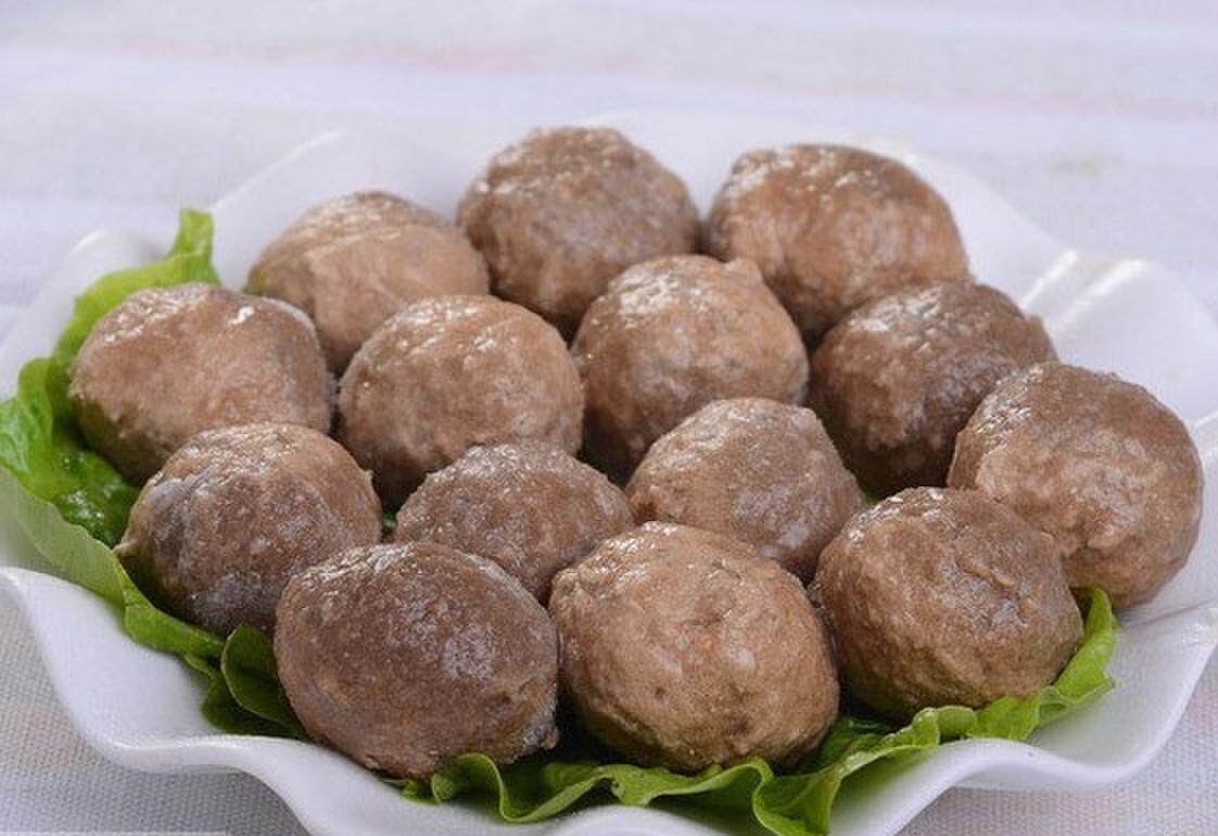 惠海港式风味小吃冷冻食品撒尿牛肉肉丸5斤125粒装牛丸