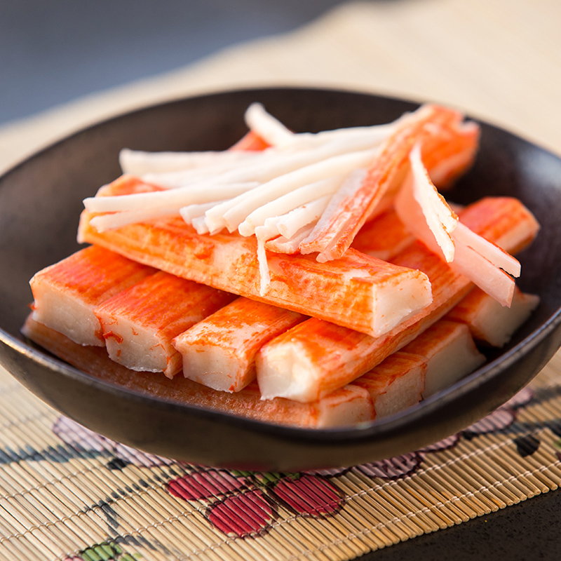 蟹柳蟹肉棒寿司海鲜日料泰国食材豆捞火锅食材玖嘉久蟹柳227g4袋