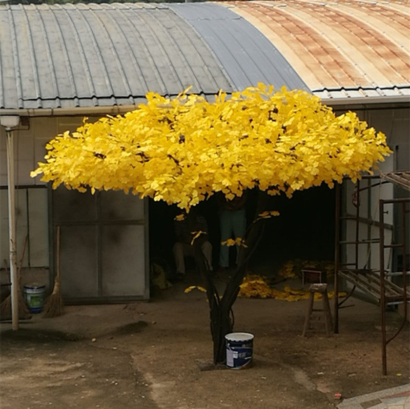 仿真银杏树黄色植物大型榕树桃花舞台影视拍摄仿真绿植