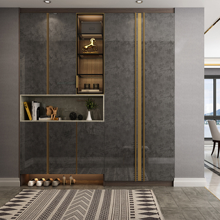 诗尼曼博纳尔系列轻奢家具全屋定制客厅电视背景墙柜衣柜橱柜酒柜