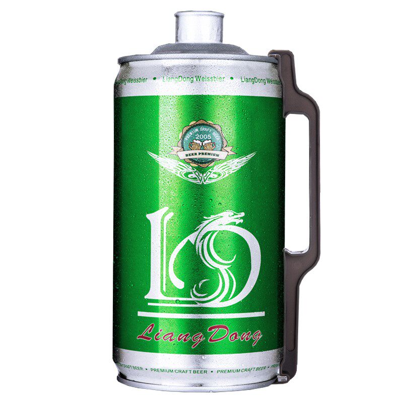 啤酒青岛亮动原浆酒精小麦全麦白啤2l桶装啤酒