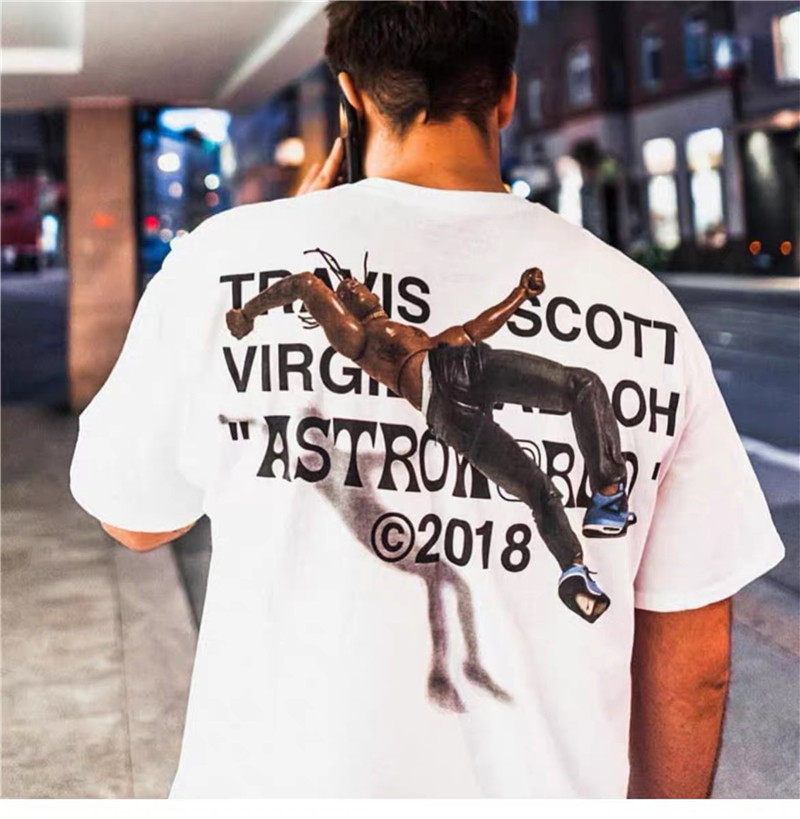 travisscottastroworldvirgilablohaj1联名短袖aj4男女t恤