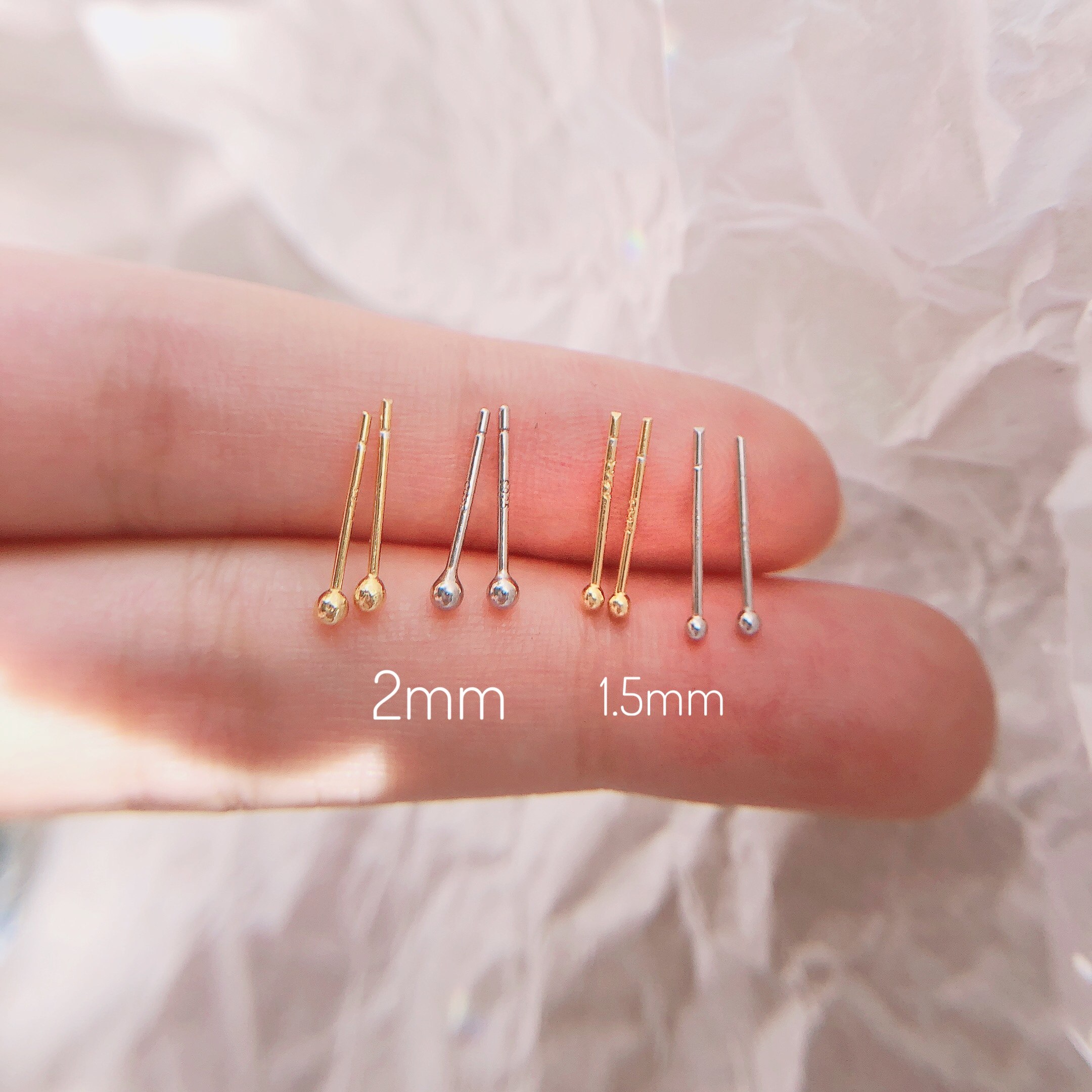 mini纯银小珠珠珠睡觉不用摘养隐形极小圆珠耳钉