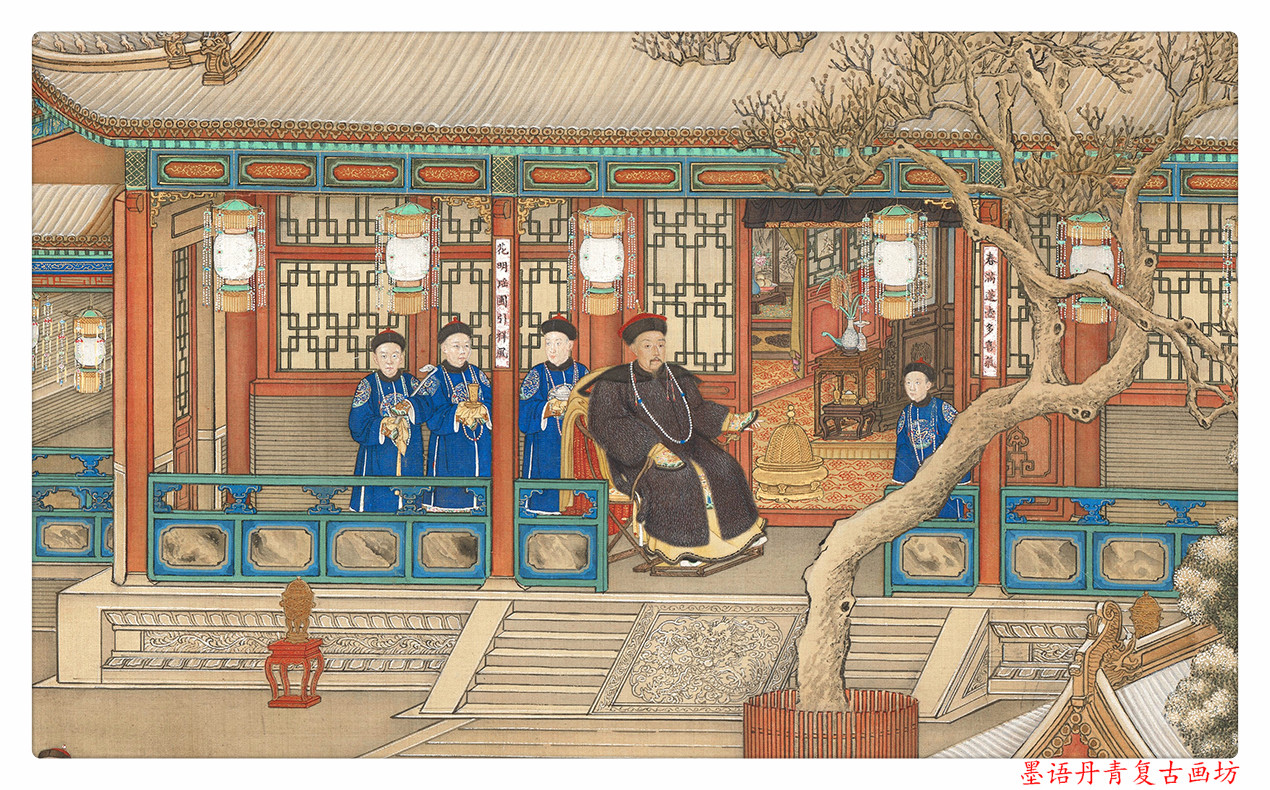 国画复制清微高清微人物画景象宫廷朝图万国万国来朝图国画