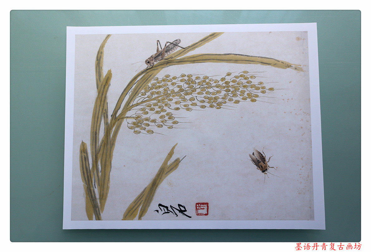 花鸟宣纸微喷画艺术国画虫册画写意工笔无声可惜国画