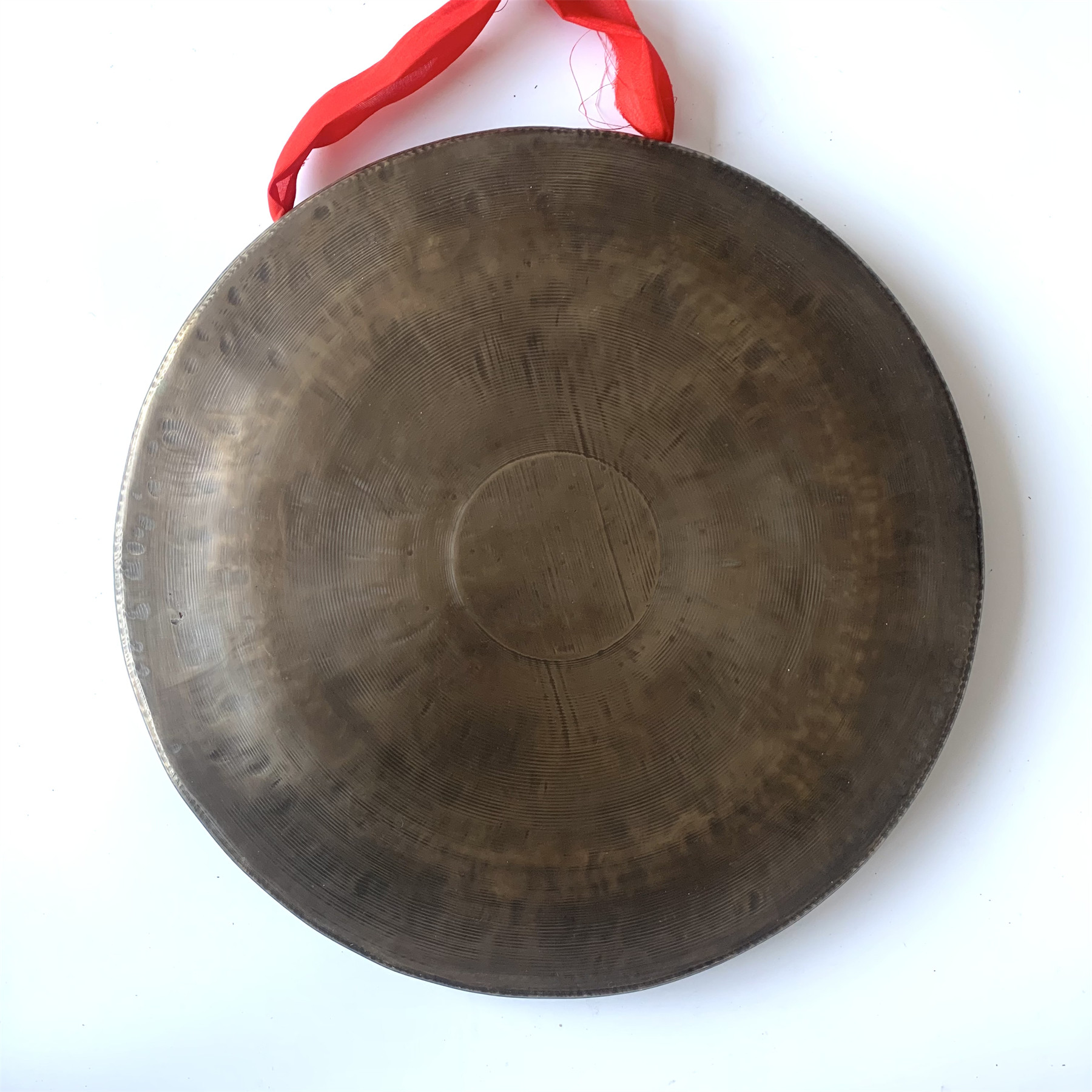 手工36公分青铜抄锣民间打击乐器开道低音穿山山大低音锣