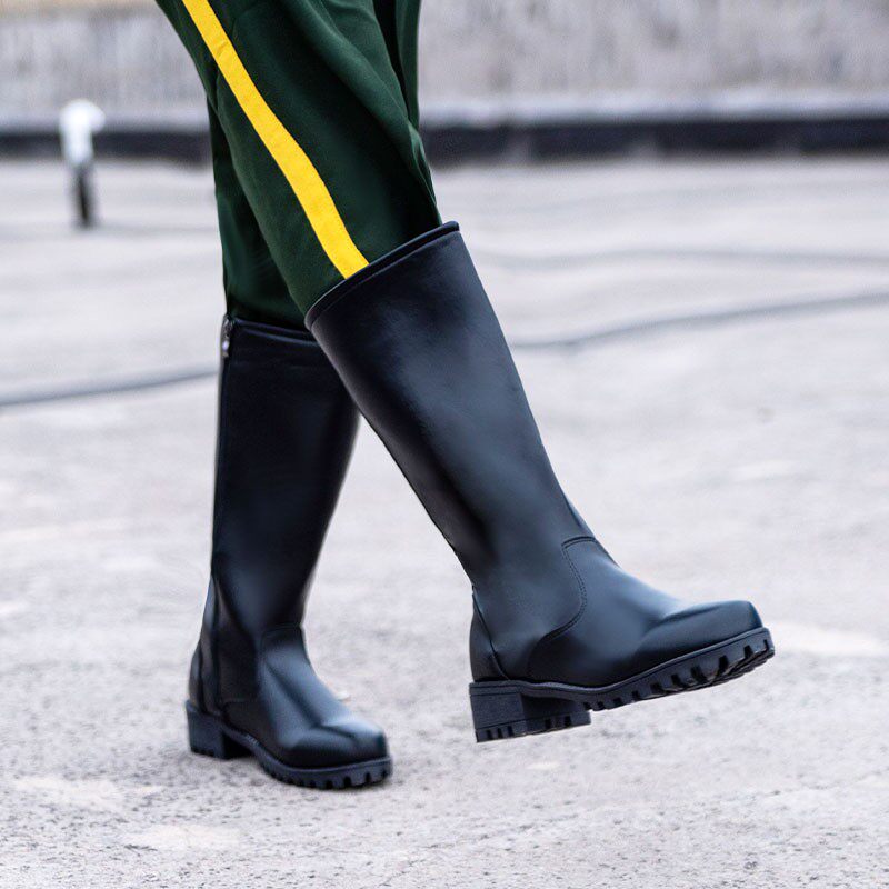 皮靴阅兵高筒靴骑马马靴鼓乐乐队升旗旗手仪仗队时装靴