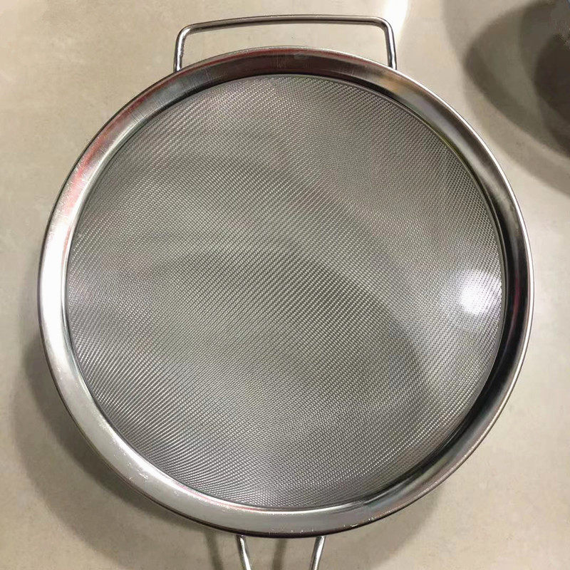 特加加厚油炸漏勺不锈钢密网油抄油鼓厨房用品酒店漏勺