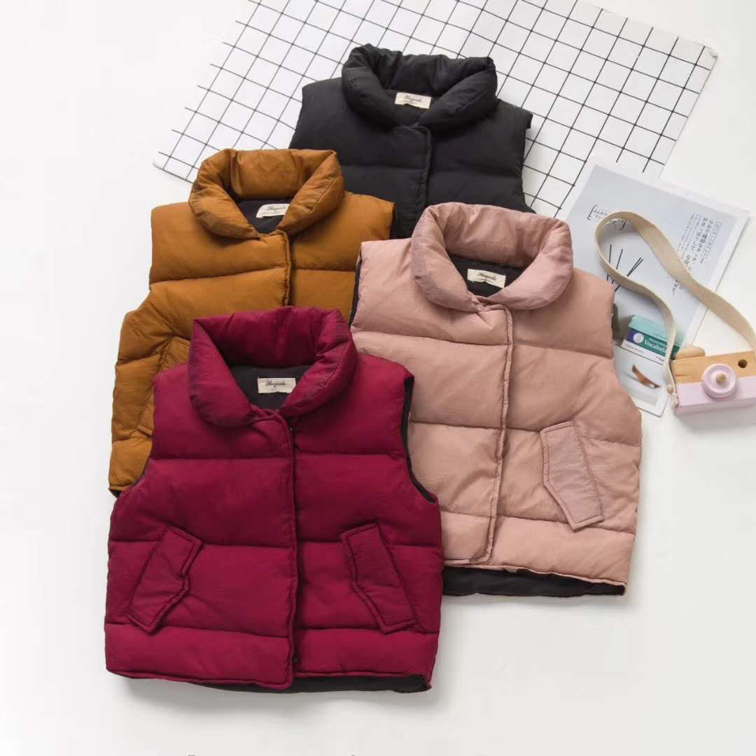 麦吉安琪秋冬儿童羽绒背心男童女童棉袄