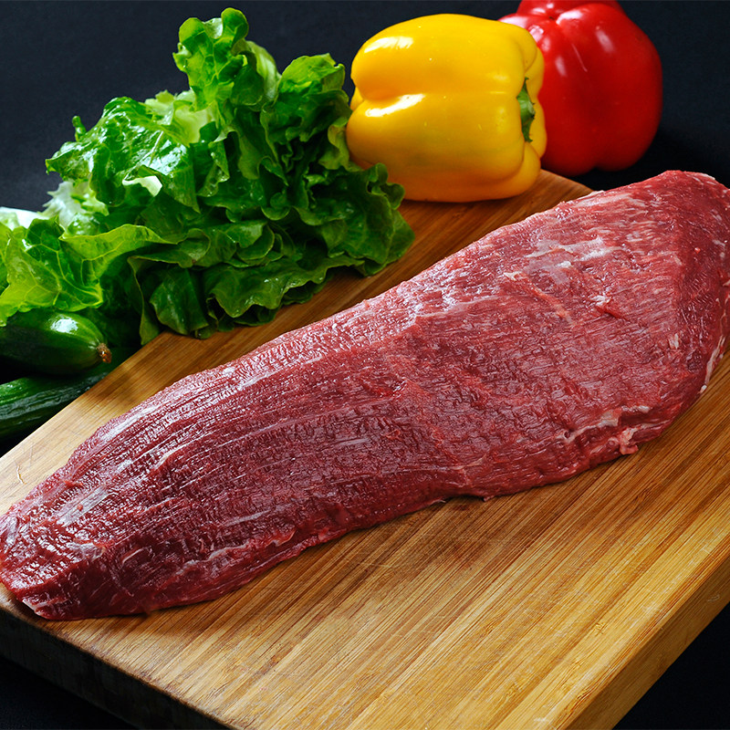 伊顺祥清真国产牛肉新鲜小牛里脊肉整条500g谷饲黄牛肉黄瓜条冷冻