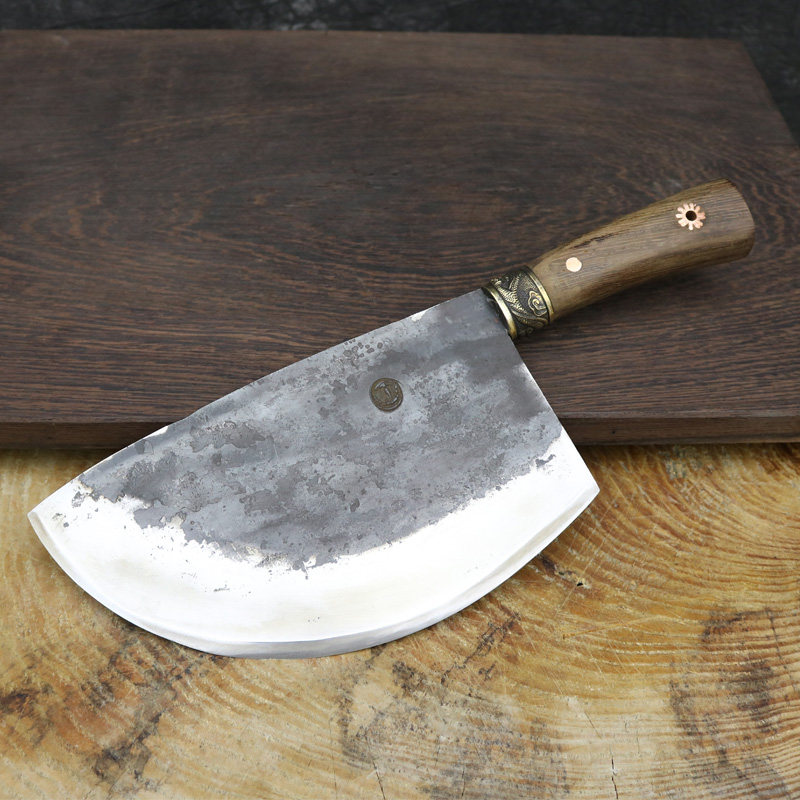 菜刀龙泉螭龙手工锻打斩切刀家用老式铁刀商用菜刀