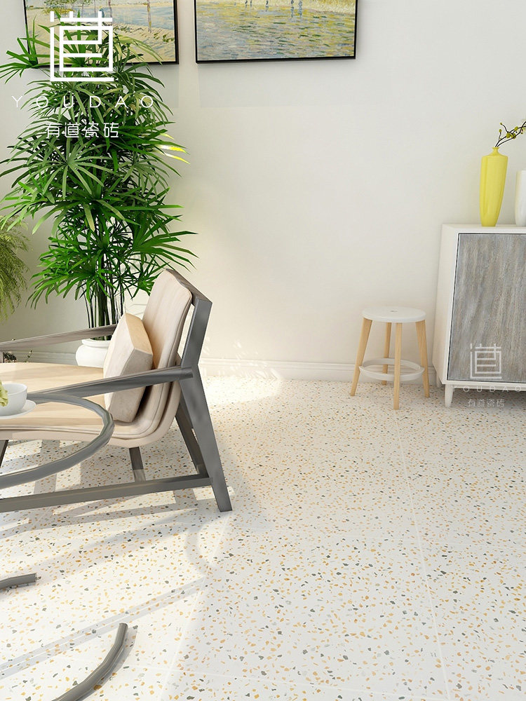 彩色水磨石客厅卧室阳台地砖厨房卫生间墙砖网红仿古砖包括文化石