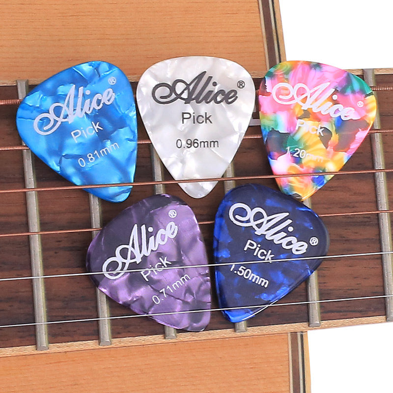 拨片爱丽丝aliceap100q纯色磨砂吉他盒装100片拨片