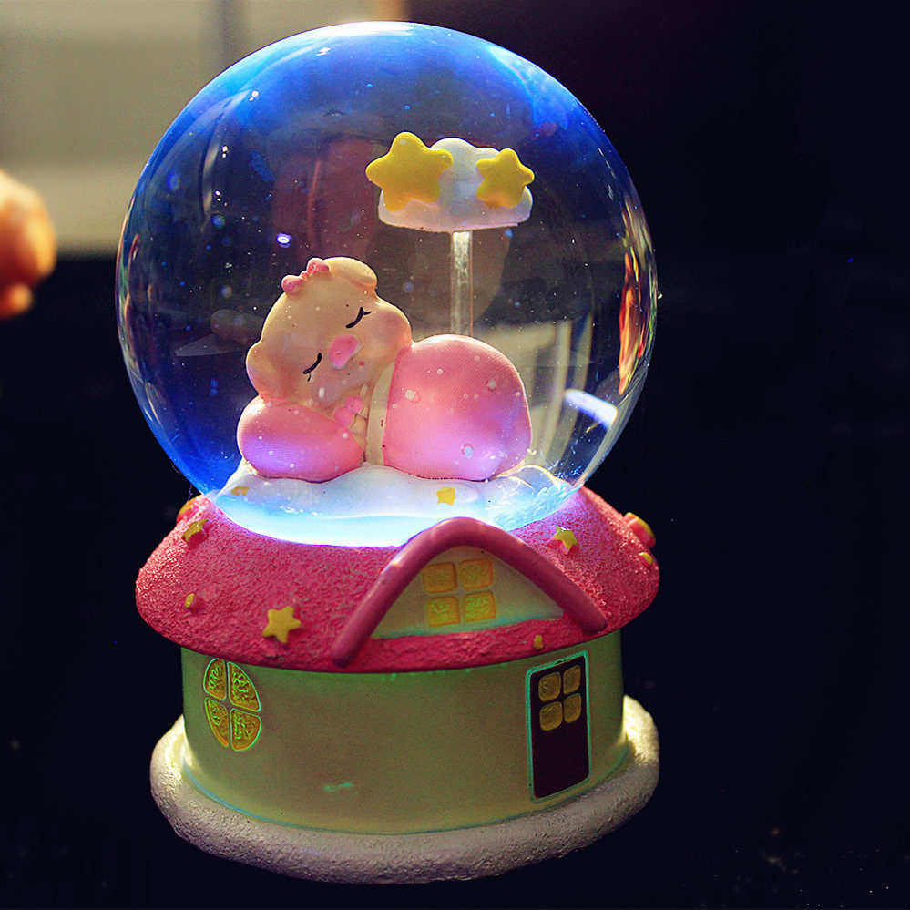 雪花水晶球音乐八音盒创意生日礼物女生送闺蜜毕业礼品送同学朋友