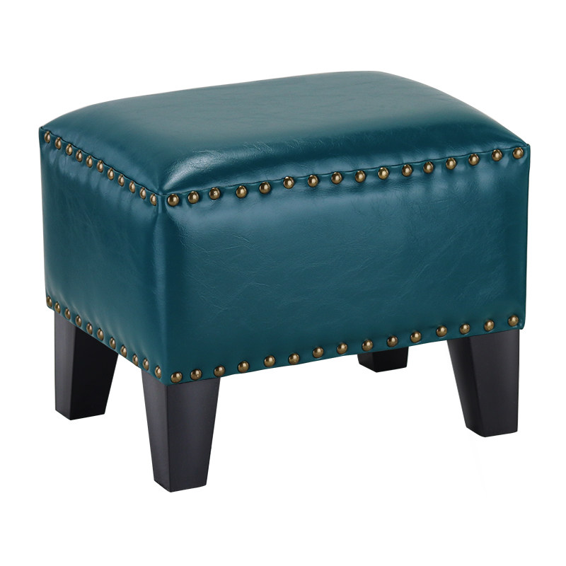 浪朵沙发凳皮美式方凳矮凳客厅家用换鞋凳坐换鞋凳