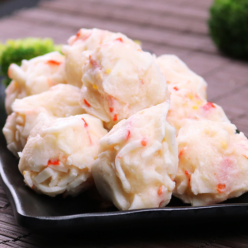 仿龙虾球250g海鲜丸子麻辣烫新鲜鱼丸关东火锅虾类制品