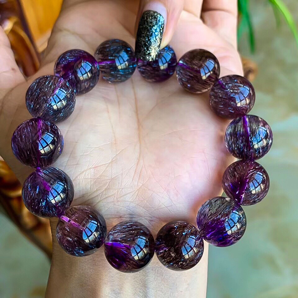 7a三轮手饰水晶diy手串黑加仑骨干收藏手链手链