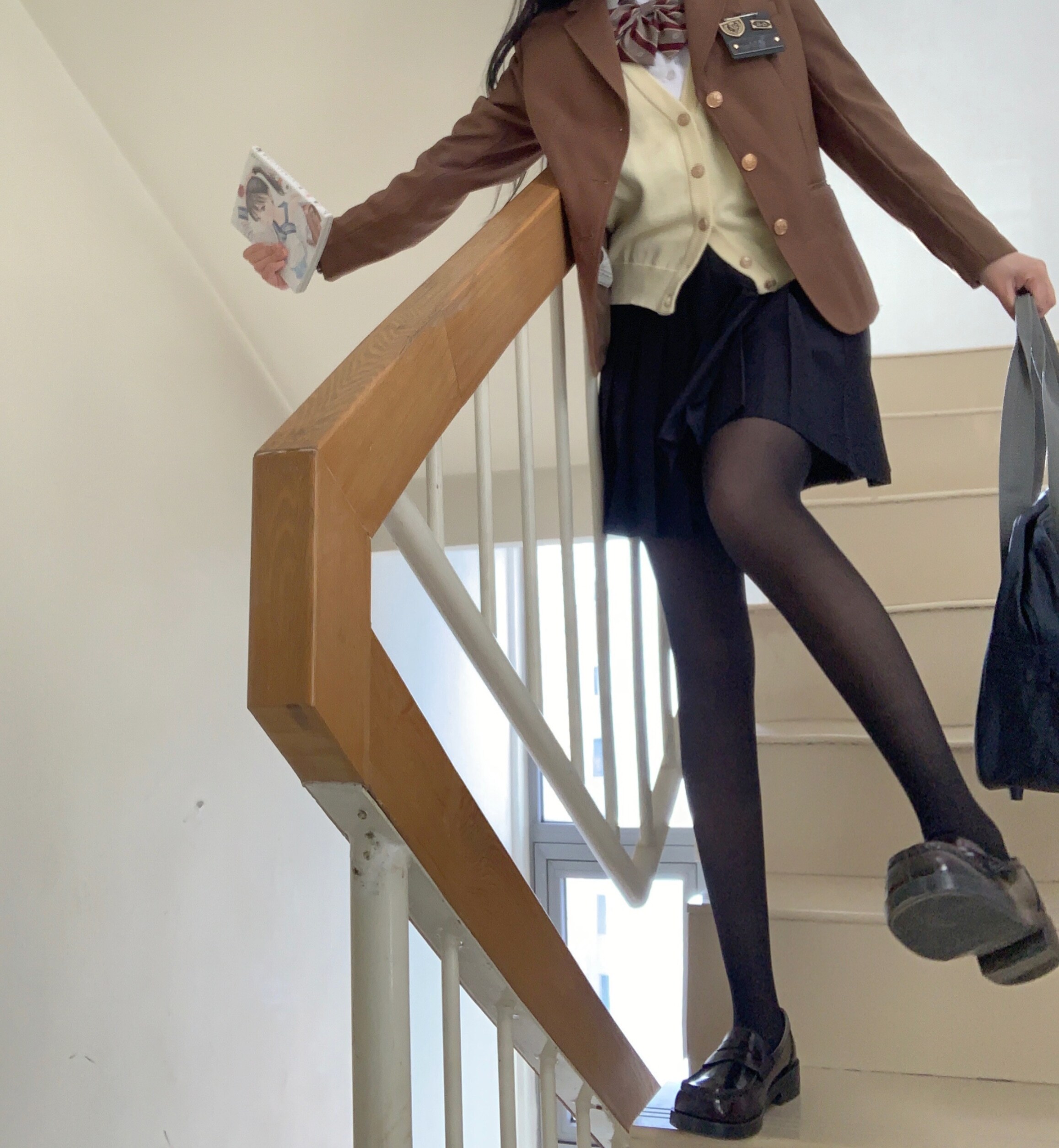 aytofilm秋冬加厚加绒双层自然光腿神器jk连裤袜