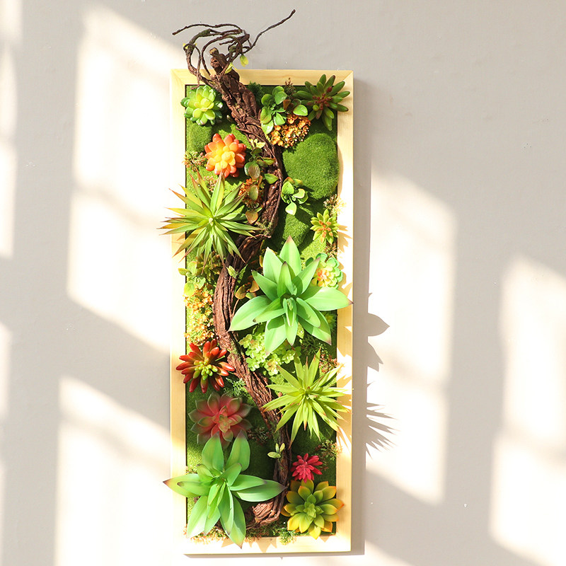 装饰植物仿真装饰画画框餐厅墙面创意墙挂多肉壁饰