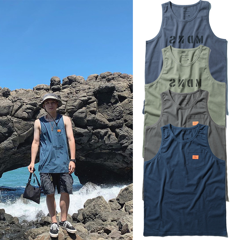 MADNESS MDNS 余文乐同款汗背心男日系青年运动宽松无袖打底衫t恤