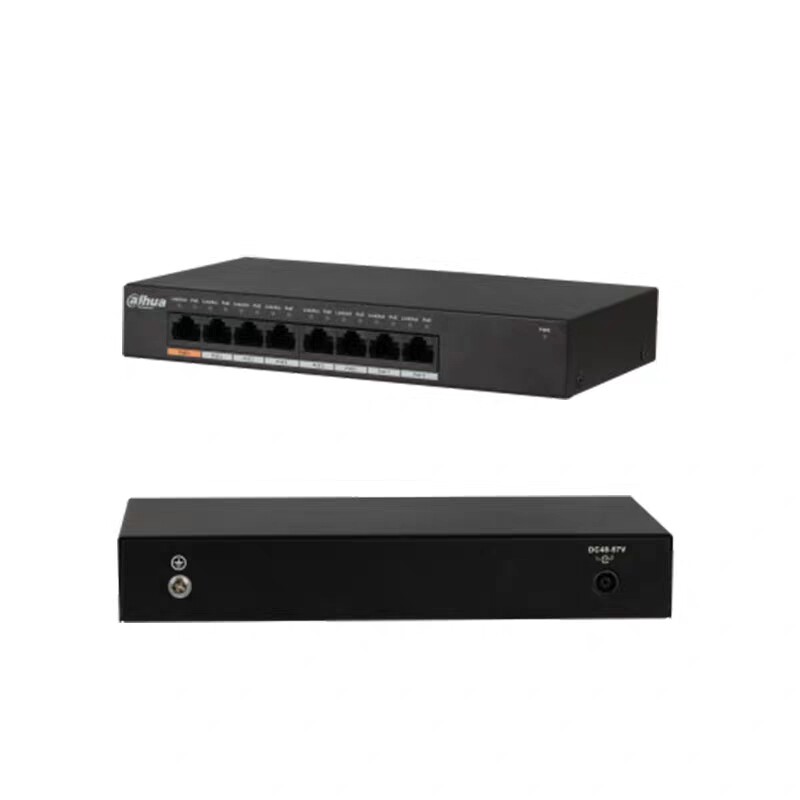 大华8口千兆poe供电监控交换机功率96wdhs3000c8gtdpwr监控器材配件