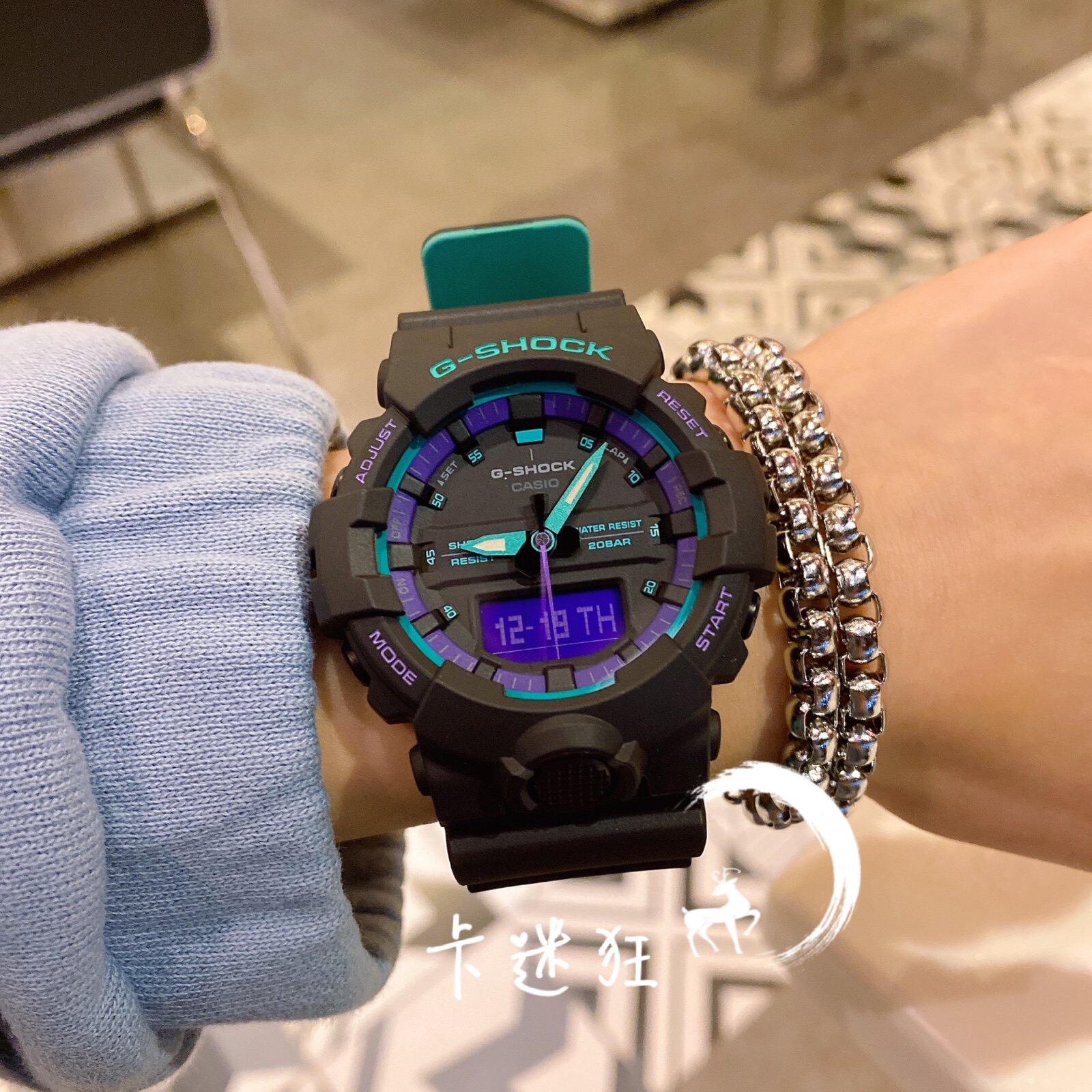 正品 卡西欧手表男女 高亮度led灯运动手表ga-800-4a/800sc-6a 1a