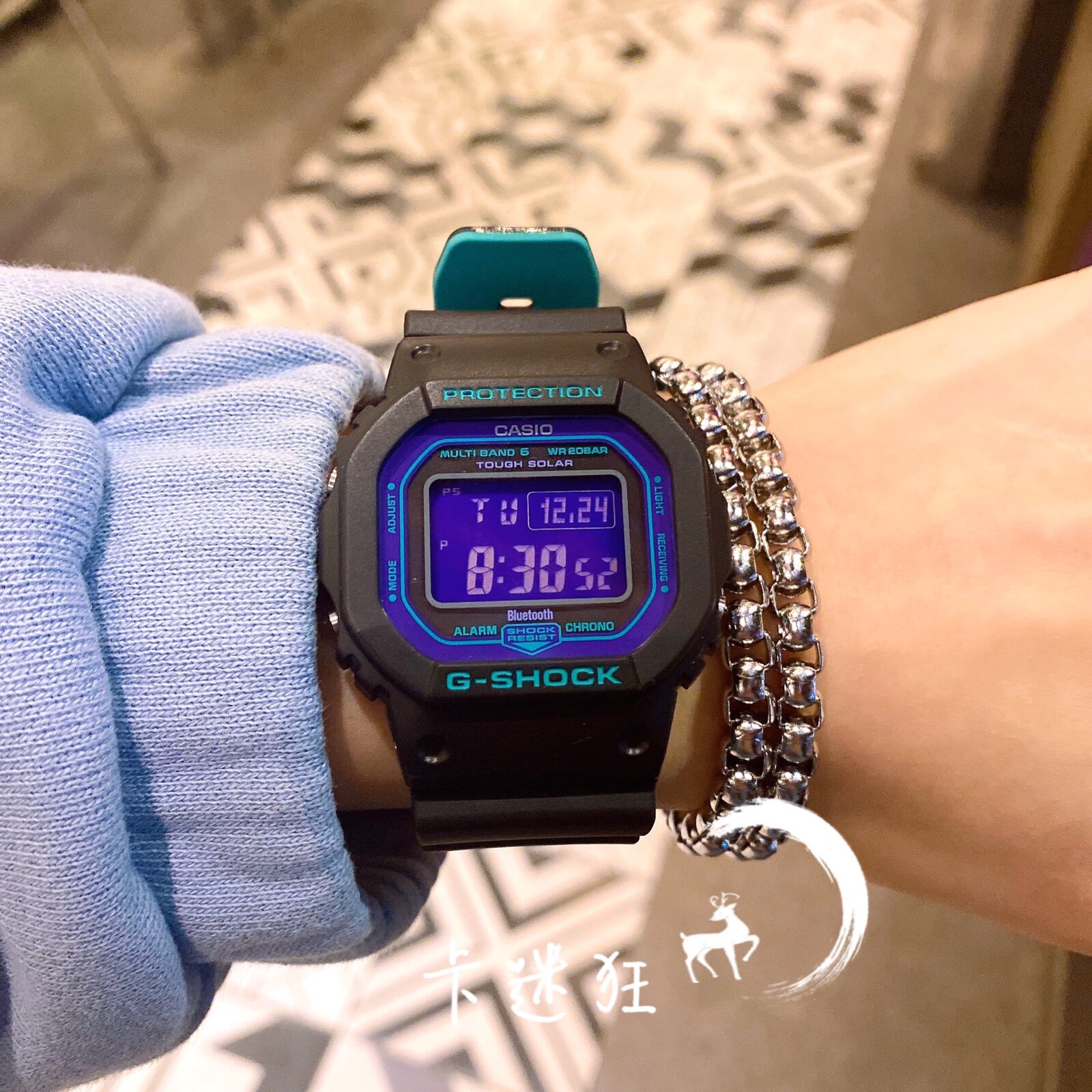 新款卡西欧g-shock手表男女紫屏ga-800bl-1a gas-100bl gw-5600bl