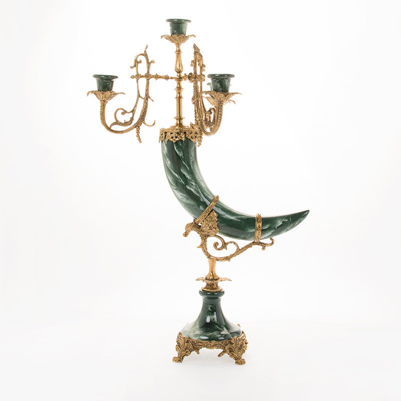 欧式大号配铜陶瓷家居古典法式新古典美式摆件烛台