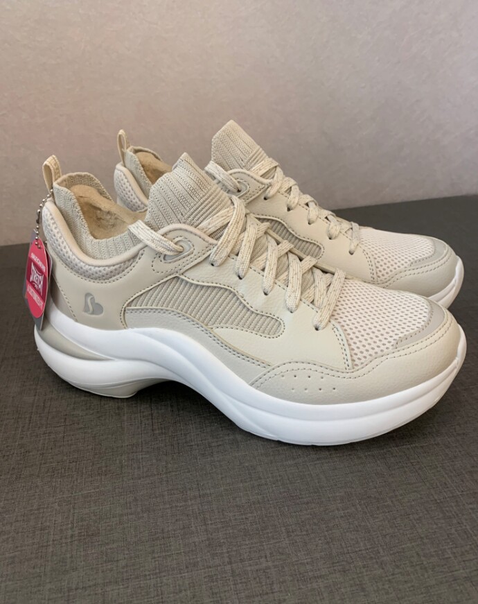 skechers斯凯奇春夏季新款女士休闲鞋透气舒适增高运动鞋单鞋