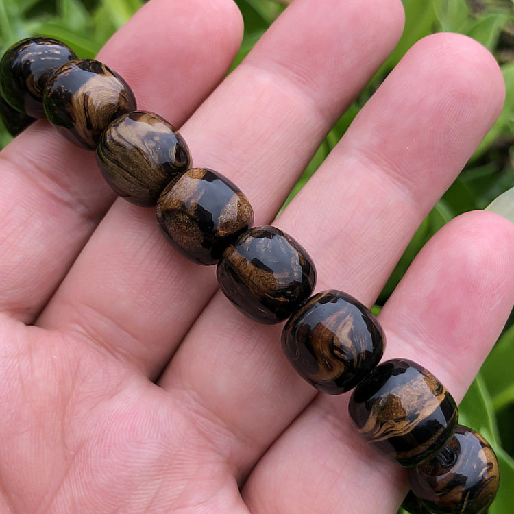 天然海柳手串血柳男女款情侣父母佛珠老款桶12x12mm火焰手串